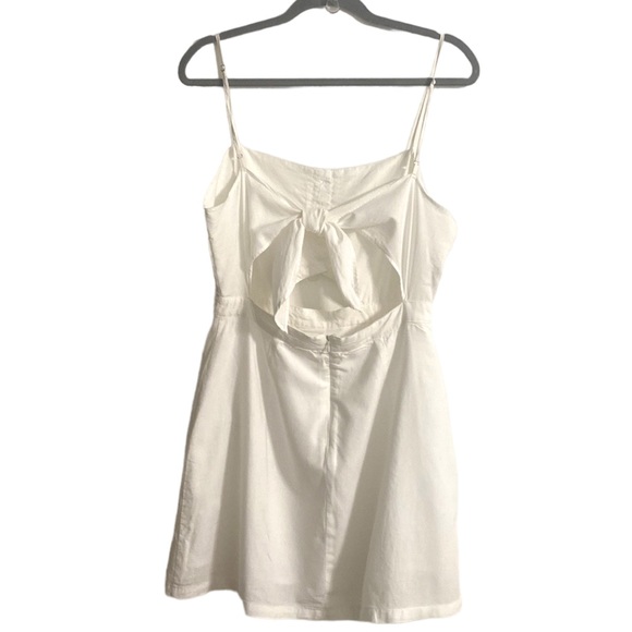 Cotton Candy LA White Adjustable Spaghetti Strap Cut Out Back Mini Dress Size L - Picture 3 of 16